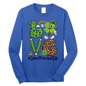 Retro Love School Principal Life St Patrick's Day Lucky Gift Long Sleeve Shirt