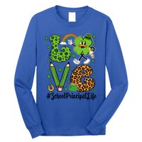 Retro Love School Principal Life St Patrick's Day Lucky Gift Long Sleeve Shirt