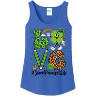 Retro Love School Principal Life St Patrick's Day Lucky Gift Ladies Essential Tank