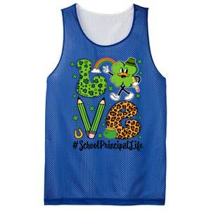 Retro Love School Principal Life St Patrick's Day Lucky Gift Mesh Reversible Basketball Jersey Tank