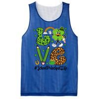 Retro Love School Principal Life St Patrick's Day Lucky Gift Mesh Reversible Basketball Jersey Tank