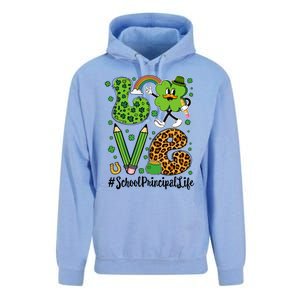 Retro Love School Principal Life St Patrick's Day Lucky Gift Unisex Surf Hoodie