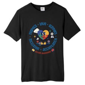 Respect Love Support Autism Awareness Month Gift Tall Fusion ChromaSoft Performance T-Shirt