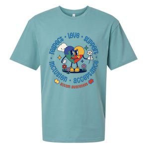 Respect Love Support Autism Awareness Month Gift Sueded Cloud Jersey T-Shirt