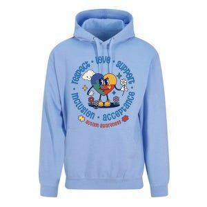 Respect Love Support Autism Awareness Month Gift Unisex Surf Hoodie