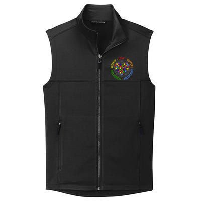 Respect Love Support Autism Awareness Autism Gift Collective Smooth Fleece Vest