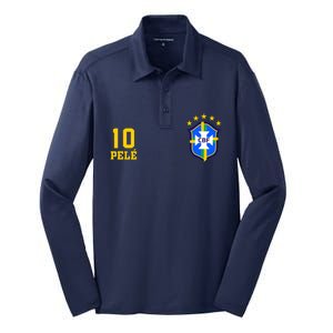 Rip Legend Soccer Pele Brazil Club Silk Touch Performance Long Sleeve Polo