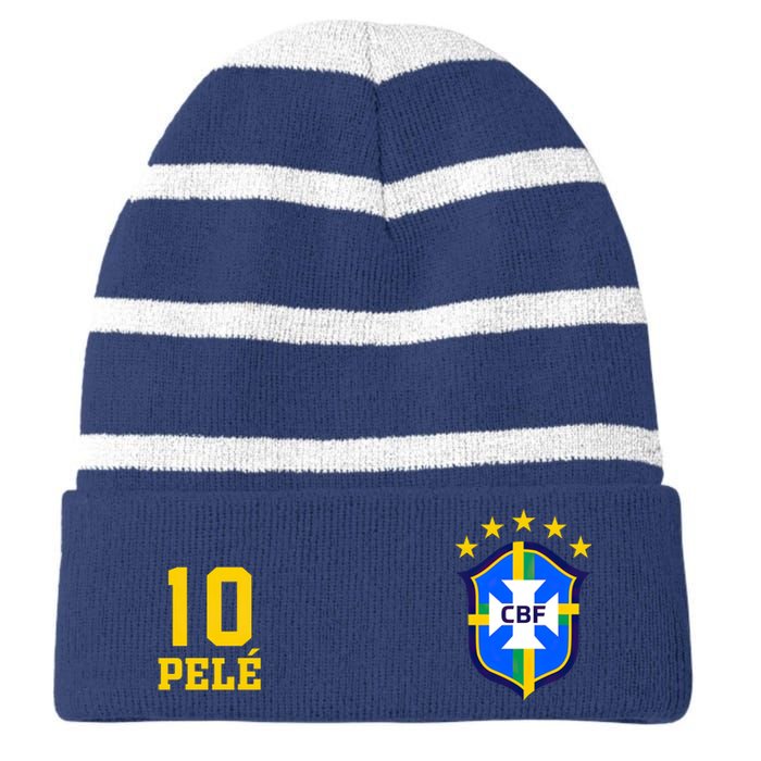 Rip Legend Soccer Pele Brazil Club Striped Beanie with Solid Band