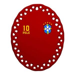 Rip Legend Soccer Pele Brazil Club Ceramic Oval Ornament