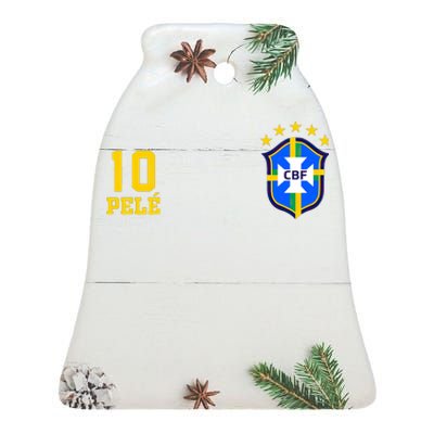 Rip Legend Soccer Pele Brazil Club Ceramic Bell Ornament