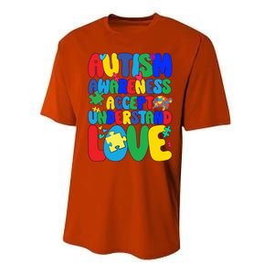 Respect Love Support Autism Awareness Month Funny Gift Performance Sprint T-Shirt