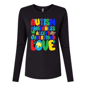 Respect Love Support Autism Awareness Month Funny Gift Womens Cotton Relaxed Long Sleeve T-Shirt