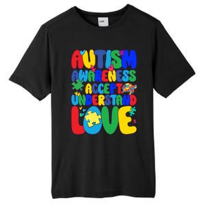 Respect Love Support Autism Awareness Month Funny Gift Tall Fusion ChromaSoft Performance T-Shirt