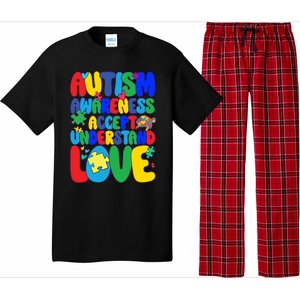 Respect Love Support Autism Awareness Month Funny Gift Pajama Set