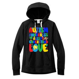 Respect Love Support Autism Awareness Month Funny Gift Women's Fleece Hoodie