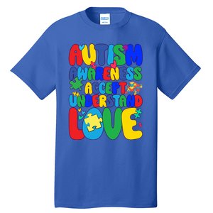 Respect Love Support Autism Awareness Month Funny Gift Tall T-Shirt