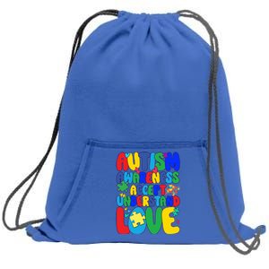 Respect Love Support Autism Awareness Month Funny Gift Sweatshirt Cinch Pack Bag