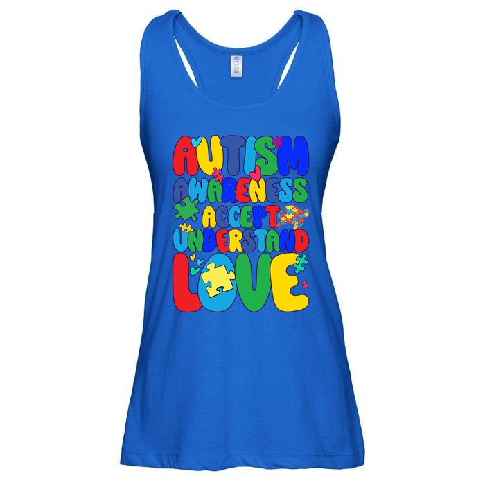 Respect Love Support Autism Awareness Month Funny Gift Ladies Essential Flowy Tank