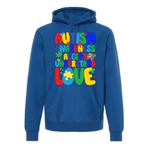 Respect Love Support Autism Awareness Month Funny Gift Premium Hoodie