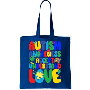 Respect Love Support Autism Awareness Month Funny Gift Tote Bag