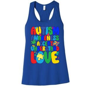 Respect Love Support Autism Awareness Month Funny Gift Women's Racerback Tank