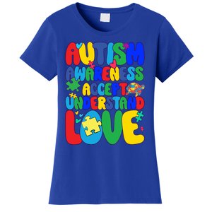 Respect Love Support Autism Awareness Month Funny Gift Women's T-Shirt