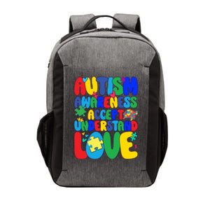 Respect Love Support Autism Awareness Month Funny Gift Vector Backpack