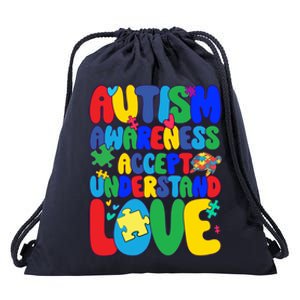 Respect Love Support Autism Awareness Month Funny Gift Drawstring Bag