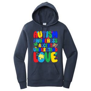 Respect Love Support Autism Awareness Month Funny Gift Women's Pullover Hoodie