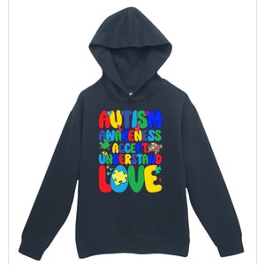 Respect Love Support Autism Awareness Month Funny Gift Urban Pullover Hoodie