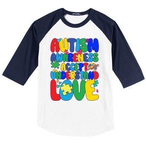 Respect Love Support Autism Awareness Month Funny Gift Baseball Sleeve Shirt