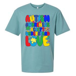 Respect Love Support Autism Awareness Month Funny Gift Sueded Cloud Jersey T-Shirt