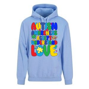 Respect Love Support Autism Awareness Month Funny Gift Unisex Surf Hoodie