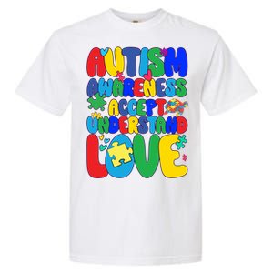 Respect Love Support Autism Awareness Month Funny Gift Garment-Dyed Heavyweight T-Shirt