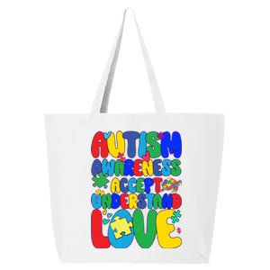 Respect Love Support Autism Awareness Month Funny Gift 25L Jumbo Tote