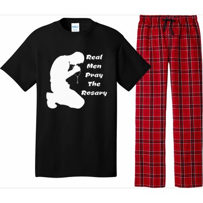 Real Like To Pray The Rosary Kneeling Man Pajama Set