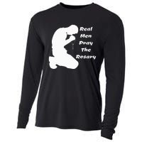 Real Like To Pray The Rosary Kneeling Man Cooling Performance Long Sleeve Crew