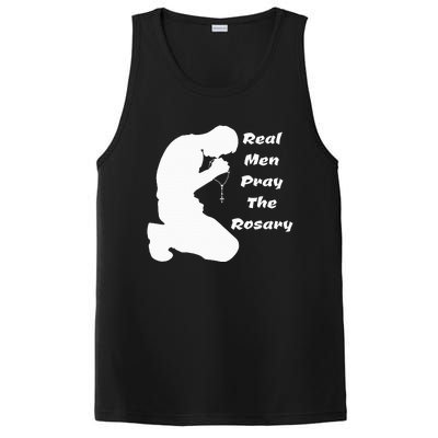 Real Like To Pray The Rosary Kneeling Man PosiCharge Competitor Tank