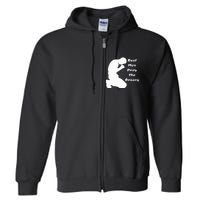 Real Like To Pray The Rosary Kneeling Man Full Zip Hoodie