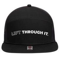 Retro Lift Through It Gift 7 Panel Mesh Trucker Snapback Hat