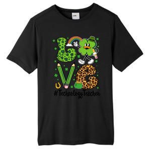 Retro Love Technology Teacher St Patricks Day Lucky Gift Tall Fusion ChromaSoft Performance T-Shirt