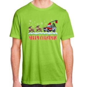 Reindeer Line Truck Christmas Merry Xmas Electrician Cute Gift Adult ChromaSoft Performance T-Shirt