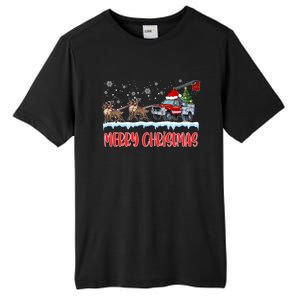 Reindeer Line Truck Christmas Merry Xmas Electrician Cute Gift Tall Fusion ChromaSoft Performance T-Shirt