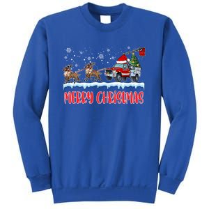 Reindeer Line Truck Christmas Merry Xmas Electrician Cute Gift Sweatshirt