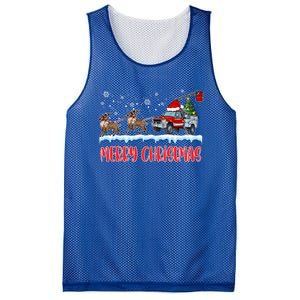 Reindeer Line Truck Christmas Merry Xmas Electrician Cute Gift Mesh Reversible Basketball Jersey Tank