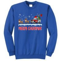 Reindeer Line Truck Christmas Merry Xmas Electrician Cute Gift Tall Sweatshirt