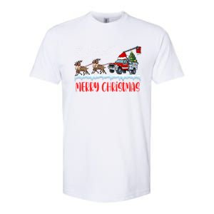 Reindeer Line Truck Christmas Merry Xmas Electrician Cute Gift Softstyle CVC T-Shirt