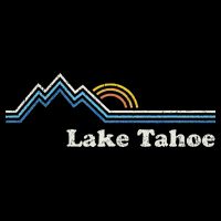 Retro Lake Tahoe California Vintage Sunrise Mountain Backpack