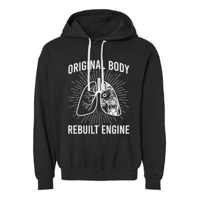 Rebuilt Lung Transplant Survivor Lung Transplant Recovery Garment-Dyed Fleece Hoodie