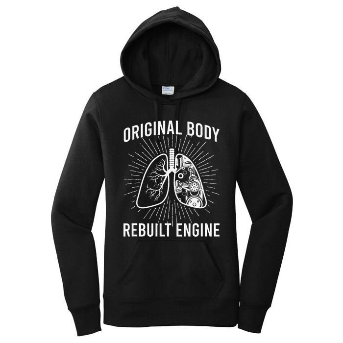 Rebuilt Lung Transplant Survivor Lung Transplant Recovery Women's Pullover Hoodie